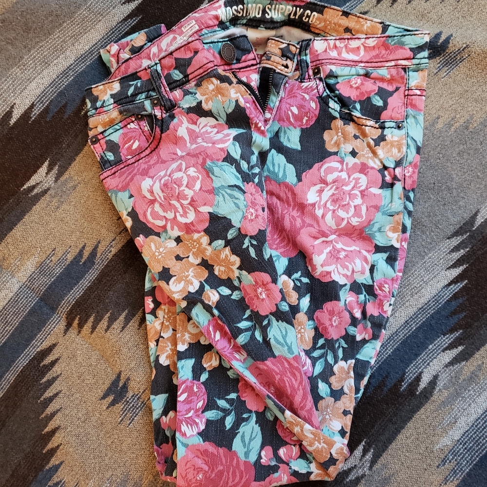 Floral skinny Jean's